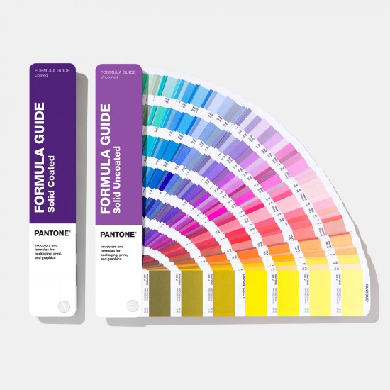 Pantone Color Guide- Solid Coated & Uncoated Fan Guide 2Vol Set- PMS Pantone Matching System